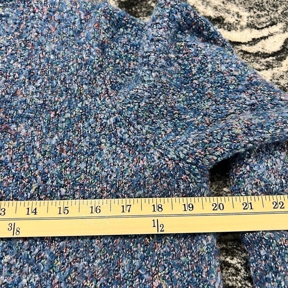 ROYAL ROBBINS v neck blue melange sweater - Picture 6 of 11